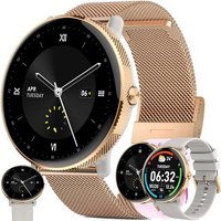 1,43¿ Amoled Montre Connectée Femme Avec Appel Bluetooth, 5atm Étanche Smartwatch Avec 100+ Modes Sportifs Tracker D'activité, Cardiaque, Sommeil,