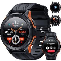 Oukitel Bt10 Montre Connectée Pour Homme Avec Appels Bluetooth, Écran Amoled De 1,43"", Batterie 410 Mah, Étanche 5 Atm Avec Moniteur De Fréquence