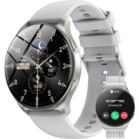 Montre Connectée Femme Homme, Écran À Amoled Allumé, Toujours À L'écran, 2 Bracelets,100 Modes De Sport, Appel Bluetooth, Assistant Vocal, Pour