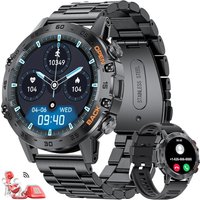 Montre Connectée Homme Avec Appel Bluetooth Assistente Vocale, 1,39'' Étanche Smartwatch Intelligente Avec Fréquence Cardiaque Surveillance Du