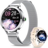 Montre Connectée Femme Avec Appels,1.1"" Amoled Smartwatch,Montre Connectee Femme Avec 110+ Sports/Spo2/Bp/Fréquence Cardiaque/Sommeil Moniteur,Ip68