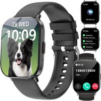 Montre Connectée Homme Femme, 2,01"" Hd Smartwatch Avec Appel Ble5.2, Podometre, Moniteur De Sommeil Cardiofréquencemètre, 120+ Sportifs, Etanche