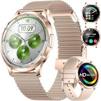 Montre Connectée Femme Avec Appel Bluetooth,1.32'' Amoled Display Montre De Fitness Avec 110+ Modes Sport/Fréquence Cardiaque/Cycle