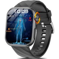 Montre Intelligente ¿¿¿¿É¿¿¿ ¿¿¿+Hrv/Acide Urique/Bmi Hommes Femmes,1.97""Amoled Montre Connectée Santé Avec Fonction Téléphone/Fréquence