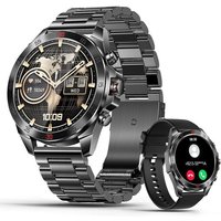 Montre Connectée Homme, 1,43"" Amoled Montre Connectée Appel Bluetooth, Ip68 Étanche Smartwatch Avec 100+ Modes Sportifs, Cardiaque, Spo2, Sommeil,