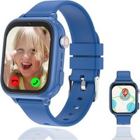Montre Intelligente Pour Enfants Gps, 4G Téléphone Montre Connectée Enfants Appels Vidéo Wifi Sos Ip68 Étanche Voix Chat Réveil Jeux Montre Bébé