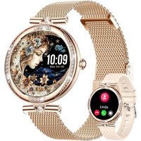 Montre Connectée Femme Avec Appel Bluetooth, 1,19"" Smartwatch Femme Avec Écran Amoled/Étanche Ip68/100+ Modes Sport/Fréquence Cardiaque/Sommeil/Spo2