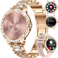 Montre Connectée Femme Bluetooth Appels Pour Android Ios Sport Fitness Activity Tracker Montre Femme Connectée 1,32"" Hd Fréquence Cardiaque Sommeil