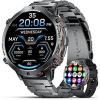 Montre Connectée Homme Avec Appel Bluetooth, 1.73'' Amoled Grand Écran Smartwatch Homme Avec Fréquence Cardiaque Moniteur De Sommeil/110+ Sportifs,