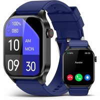 Montre Connectée Homme Femme Avec Appel Bluetooth, 2.04"" Amodel Smartwatch, 100+ Modes Sportifs, Etanche Ip68 Avec Pression