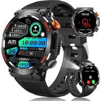 Montre Connectée Homme Sport: Noir Smartwatch Fitness Etanche Podometre