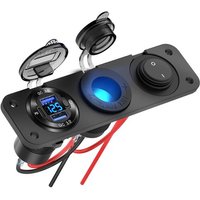 Prise Usb 12v Accessoires Pour Bateaux Prise Pour Panneau De Commutation,Pd3.0 Et Deux Ports Usb Qc3.0 Chargeur De Voiture En Aluminium,Prise