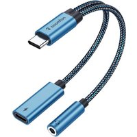 Adaptateur Audio Usb C Jack 3.5mm Et Chargeur 2 En 1 Adapteur Type C Jack Et Chargeur Compatible Avec Samsung Galaxy S21 S20 Ultra Note20,Huawei P40