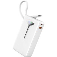 Batterie Externe Charge Rapide 10000mah, 22.5w Power Bank Usb C Input & Output, Chargeur Externe Avec 3 Ports, Batterie Portable Avec Cable Intégré