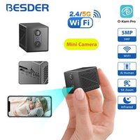 5MP Mini caméra Wifi intégré 2400mAh batterie Rechargeable intérieur humain détecter 5X Zoom Surveillance caméra IP o-kam Pro