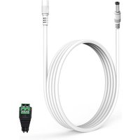Câble D'extension 12v 10 Mètre/32.8 Ft Avec 5.5 Mm X 2.1 Mm,Compatible Avec La Bande Led 12v (Ksipze,Grovee),Caméra De Surveillance (Tp-Link