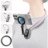 Sakura Support Magnétique Pour Téléphone Portable-Support Pour Selfie Pov/Vlog-Support Mains Libres Pour Téléphone Portable-Enregistrement