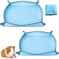 Loc-2 Pièces Bleu Tapis Cage Cochon D'inde: 150×100cm Tapis Cage Animaux Compagnie,Pour Lapin,Hérisson,Hamsters,Petit Animal Tapis Anti-Fuite