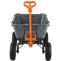 Chariot à Benne Basculante-Duoku-Capacité de 1500 lb-Chariot de Jardin en Polyéthylène avec Cadre en Acier,Brouette Utilitaire