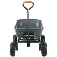 Chariot à Benne Basculante-Duoku-Capacité de 600 lb-Chariot de Jardin en Polyéthylène avec Cadre en Acier,Brouette Utilitaire