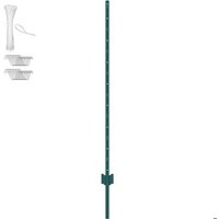 Clôture Post 5 Pieds-Duoku-10 Pack-Posts En T En Métal Lourds-Enjeux En Acier Pour Jardin, Cour, Clôture De Ferme-Vert