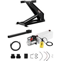 Kit de Levage Hydraulique à Benne Basculante-Duoku-17 600 lb-Palan à Ciseaux de 8 T avec Pompe de 12 V-pour Remorques, Camions
