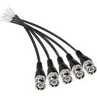 BNC tailfill Cable Bare Wire,BNC mâle connecteur plug,cordon d'extrémité ouverte avec CCTV caméra terminal publicité (5pcs BNC mâle)