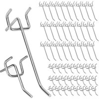 Crochets pour Panneau Perforé 50 Pcs Crochets pour Panneau Perforé Porte Panneau Mural Crochets Muraux pour l'Affichage Au Détail 10 cm et 5 cm