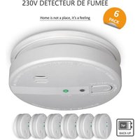 Détecteur de fumée ELRO FS1510 avec aimant - Batterie 10 ans - Norme EN14604 - 6 pièces