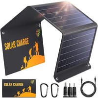 Senior-Panneau Solaire, Chargeur Solaire Portable 30w (Usb-C/Usb/Dc) 18v/3.6a À Charge Rapide, Compatible Téléphone, Station Dalimentation, 24%