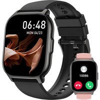 Montre Connectée Homme Femme, 2.1"" Hd Smartwatch Avec Appel Bluetooth & 2 Bracelets, 130 Modes Sportifs, Podometre, Moniteur De Fréquence