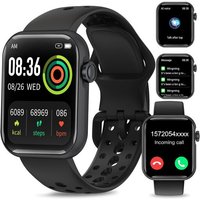 Montre Connectée Homme Femme, 1.83""Hd Smartwatch Avec Appel Bluetooth, Montre Connectee 110+Mode Sport Moniteur Sommeil Fréquence Cardiaque