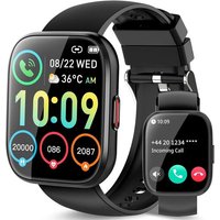 Montre Connectée Homme Femme, 1.85"" Hd Smartwatch Avec Appel Bluetooth, Etanche Ip68 Montre Sport Avec Podometre/Cardiofrequencemetre/Sommeil, 112