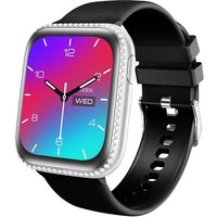 Montre Connectée Femme, 1,75"" Amoled Smartwatch Etanche Ip68 Pour Android Ios Avec 130+ Sport Podometre Cardiofrequencemetre Oxymetre Notification