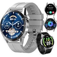 Montre Connectée Hommes, Avec 2 Silicone Bracelets, Dotée De Fonctions D'Appel, D'Assistant Vocal Et De Messages, 100+ Modes Sportifs, Montre De