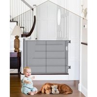 Barrière De Sécurité Pour Bébés Chiens Rétractables Durables 0-140 Cm De Large Hauteur 86cm Facile À Installer Porte D`Escalier Rétractable Porte