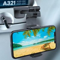 1x Support De Téléphone Portable Pour Avion, Train, Bateau & Travail, Universel Portable Pliable 360° Articulation & Pince De Table, Cuisine, Bureau,