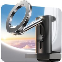 Support Telephone Avion Magsafe¿Rotation À 360°¿ Porte Telephone Magnétique Avec Outils Réglage, Libérez Vos Mains, Accessoire Bureau, Voyage,