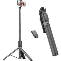 180Cm Trepied Smartphone & Perche A Selfie, Trepied Telephone Portable Rétractable En Aluminium Avec Télécommande Sans Fil Pour