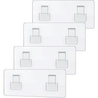 Lot De 4 Crochets Adhésifs De Rechange Résistants, Crochets De Suspension Sans Perçage, Caddy De Douche Étanche Blanc Minimaliste Pour Salle De Bain,