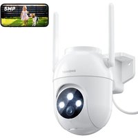 Camera Surveillance Wifi Extérieure - 5Mp Caméra Exterieur Wifi Fil 360° Ptz Video Caméra Outdoor Étanche 2,4/5G Wifi Sécurité Homekit Rotative