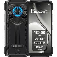DOOGEE Blade 20 Play Telephone Portable Incassable 5G 32GB+256GB 10300mAh/33W 6,6"" HD+ Smartphone Incassable Android 15, 125dB Speakers, Effet