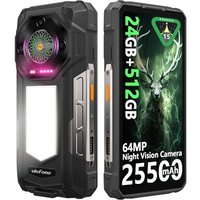 Ulefone Armor 33 Telephone Portable Incassable, 24Go+512Go/SD-2To 25500mAh 66W AI Smartphone 118dB Speaker Camera 50MP + 64MP Vision Nocturne, 6,95""
