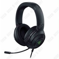 Casque d'écoute de jeu filaire TD® avec microphone audio et vidéo en mousse à mémoire de jeu confortable