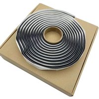 Ruban Butyle,Mastic en Bande pour Camping Car,Ruban Mastic Rond en Caoutchouc Butyle avec Boîte 9,5 mm De Diamètre X 4 m Noir