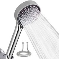 Pommeau de Duche avec tuyau 2 M, Pommeau de Douche Economie Deau, Pommeau de Douche Anti calcaire Grand (120mm), Pommeau de Douche Haute Pression