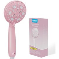 HydroPulse Pommeau de douche haute pression 100 mm, 6 modes de pulvérisation universels (rose)