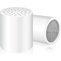 Lot de 2 filtres de pommeau de douche, cartouche de rechange pour filtre de douche à 20 étapes, filtre adoucisseur d'eau pour eau dure