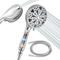 Pommeau de Douche Haute Pression 8 +2 Modes Pommeau de Douche à Main avec Tuyau 1.5M
