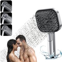Pommeau de Douche Economie Deau Anti Calcaire Haute Pression Forte Douchette Douche Salle de Bain Pommeau Douche Carré Pomme de Douche Economie D'eau